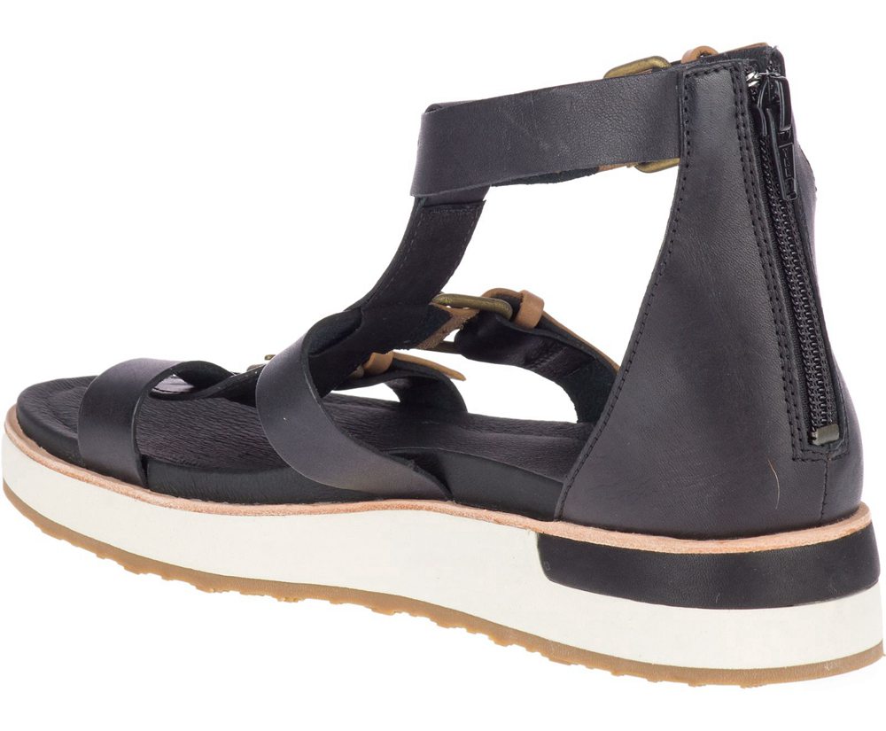 Sandalias Mujer - Merrell Roam Mid Buckle - Negras - UYJV-48512